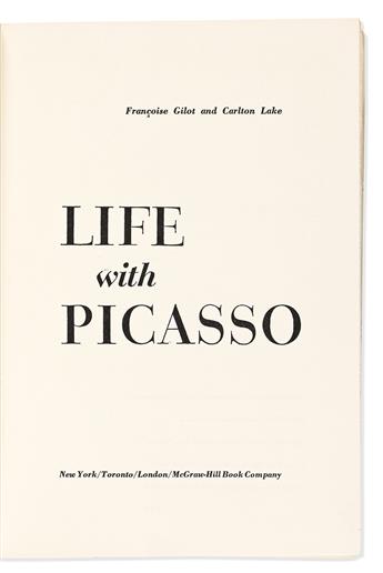 Gilot, Françoise (1921-2023) & Carlton Lake (1915-2006) Life with Picasso, presentation copy with an original drawing.